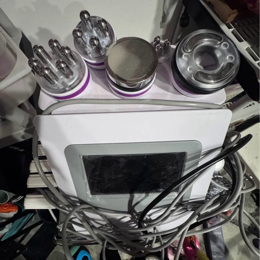 Professional 9-in-1 White and Purple Multifunction Skin Care Device